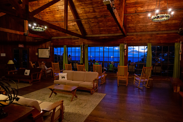 The lobby at Big Meadows Lodge